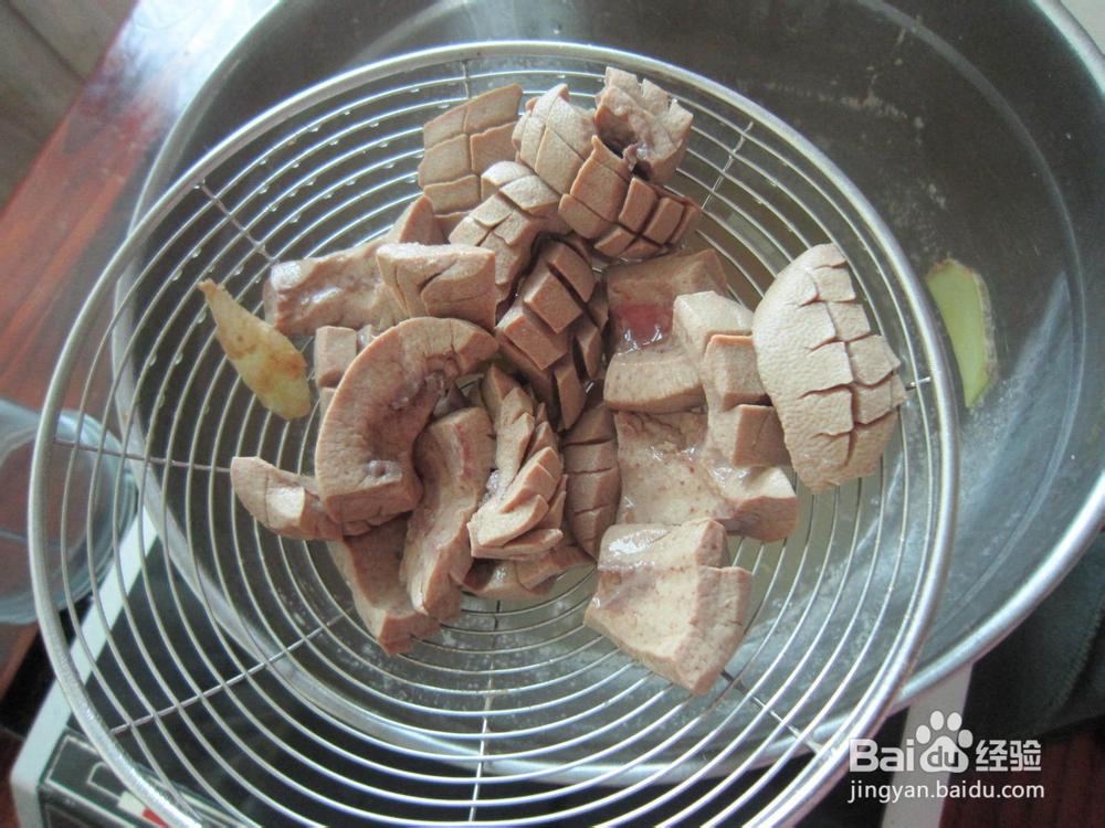 红椒爆腰花的做法