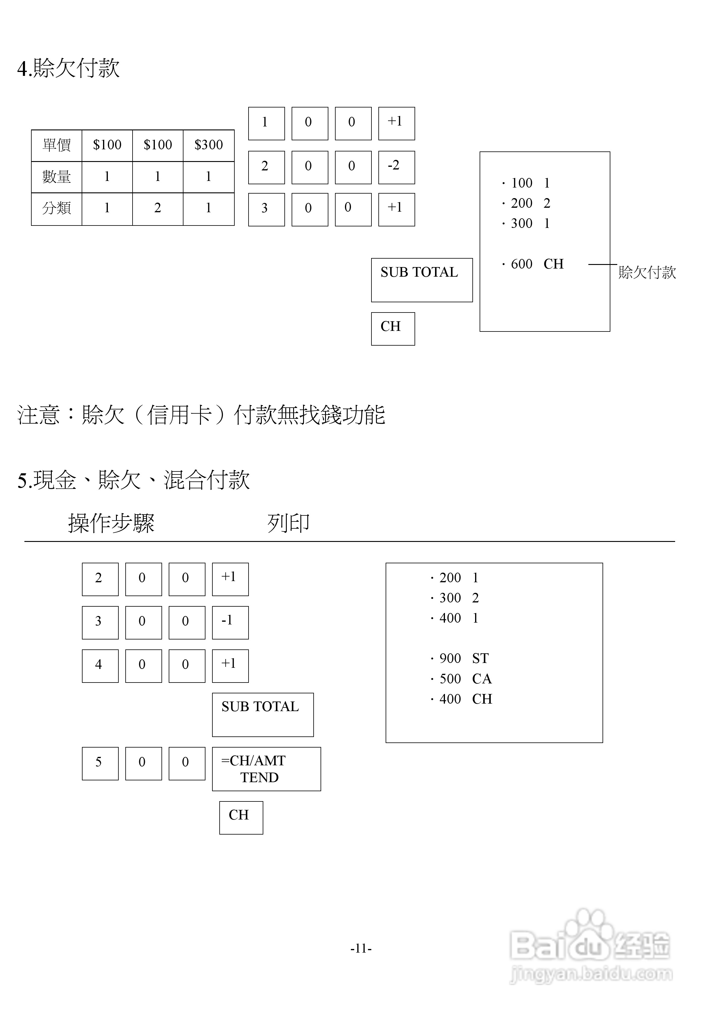 卡西欧120CR电脑收银机操作手册