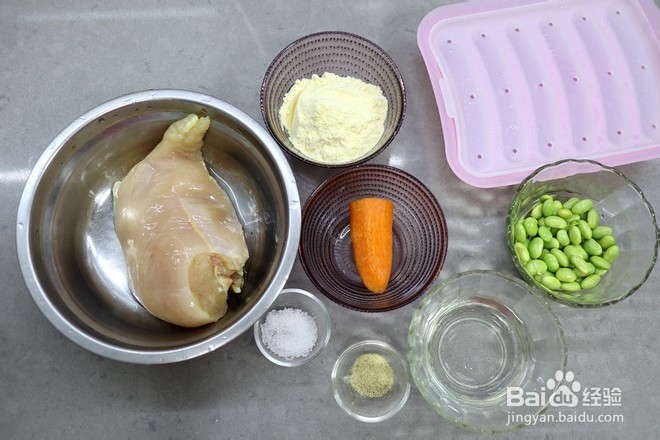 玉米粉鸡肉肠的做法