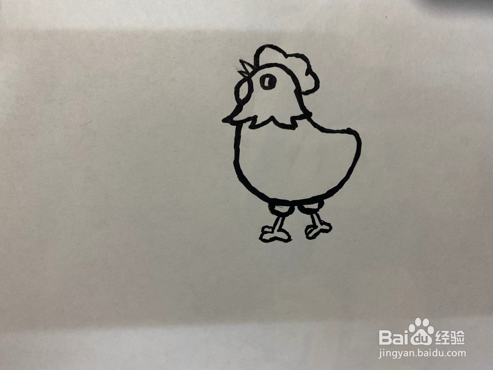 怎么画一只大公鸡