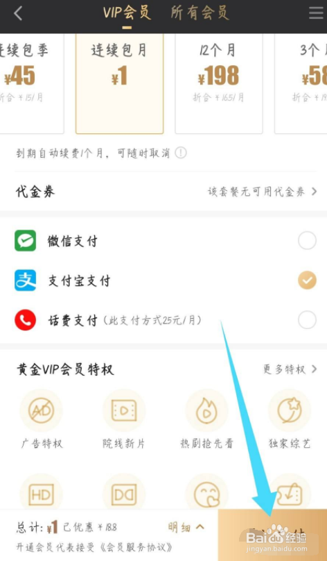 爱奇艺随刻版怎么开通VIP
