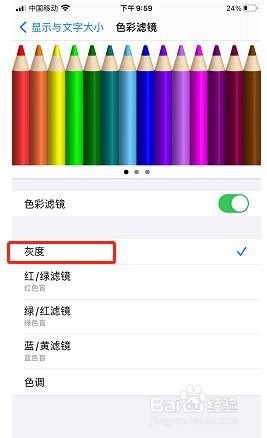 怎么设置苹果手机的黑白屏幕呢