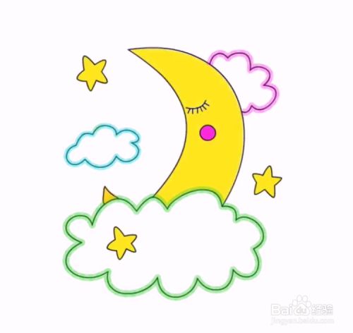 如何画彩云追月?