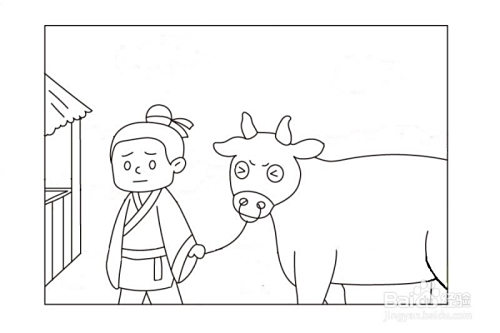 牛郎身世凄苦怎么画