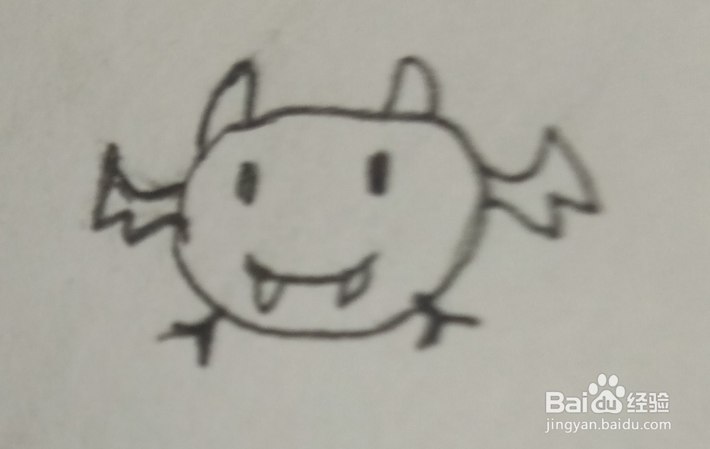 教你画简笔画蝙蝠