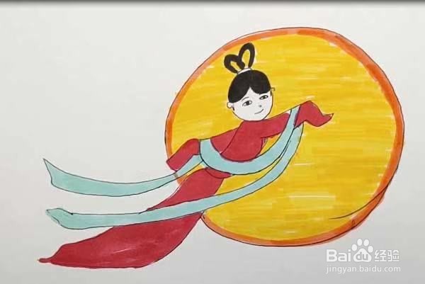 嫦娥衣服的颜色怎么涂好看