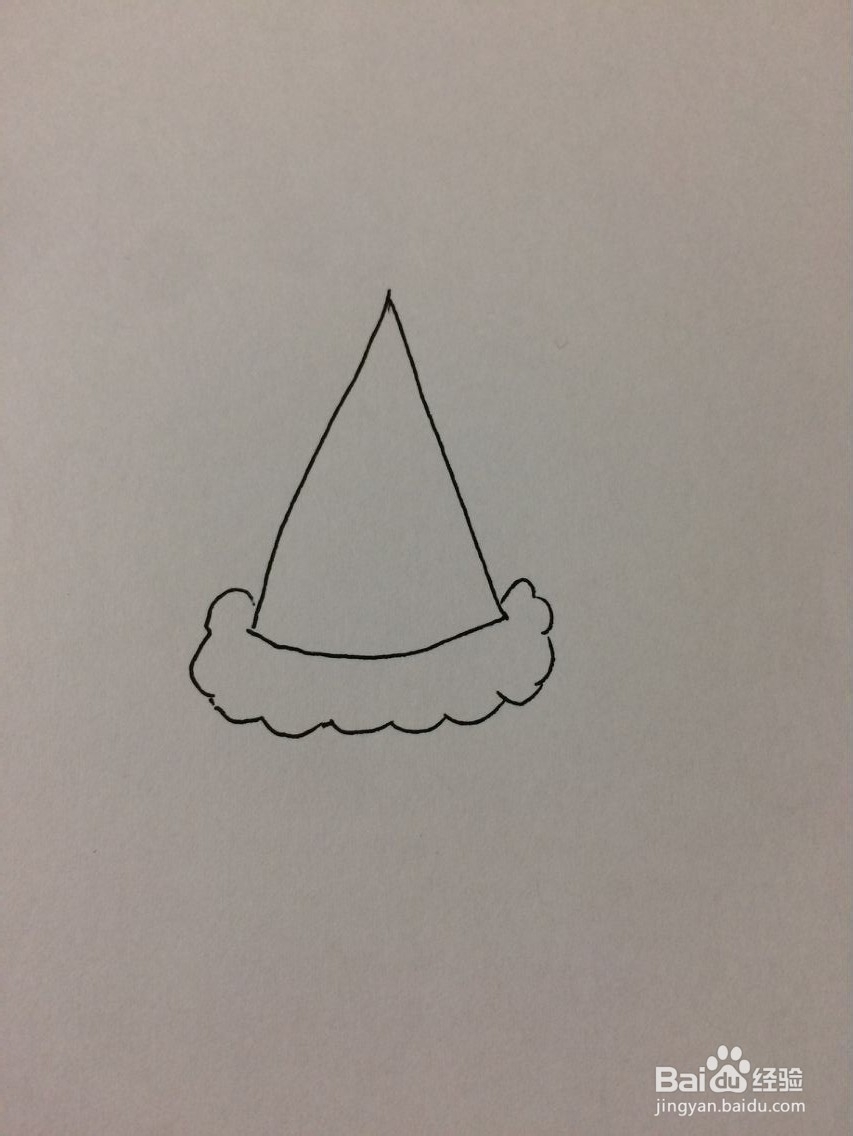 生日帽子简笔画画法