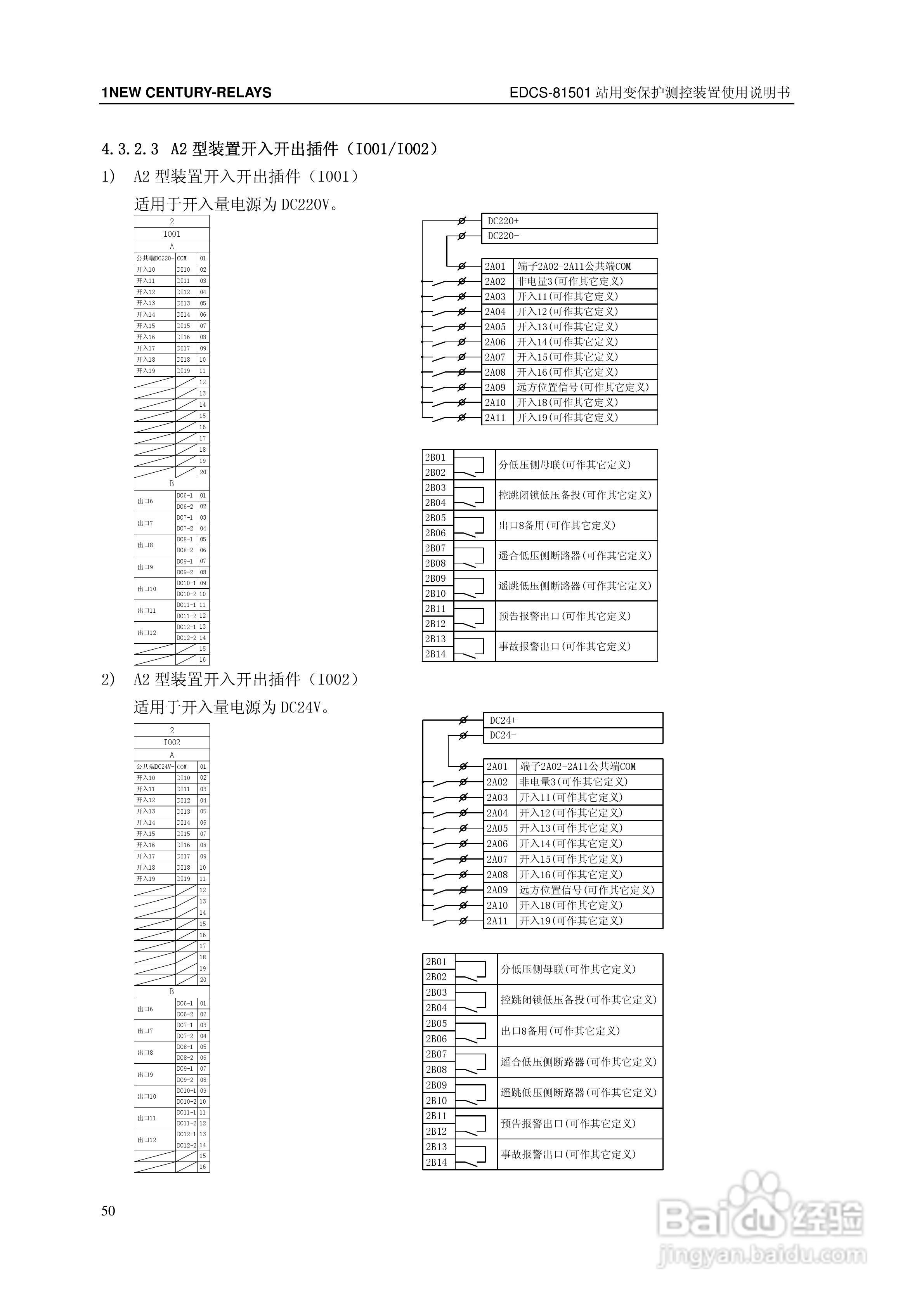 新世纪EDCS-81503站用变保护测控装置说明书:[6]