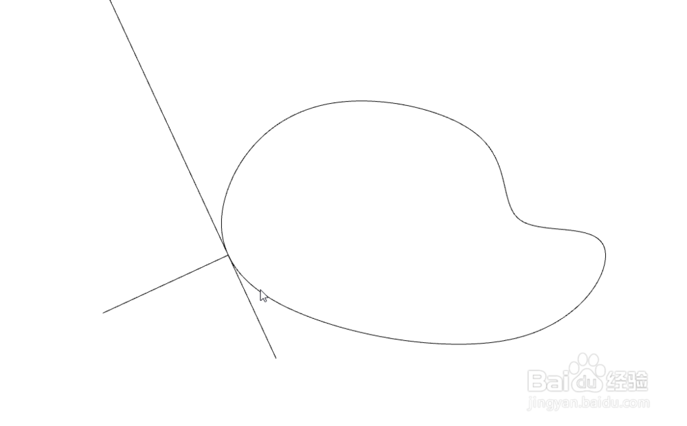 rhino移动一条直线让其与一条曲线相切