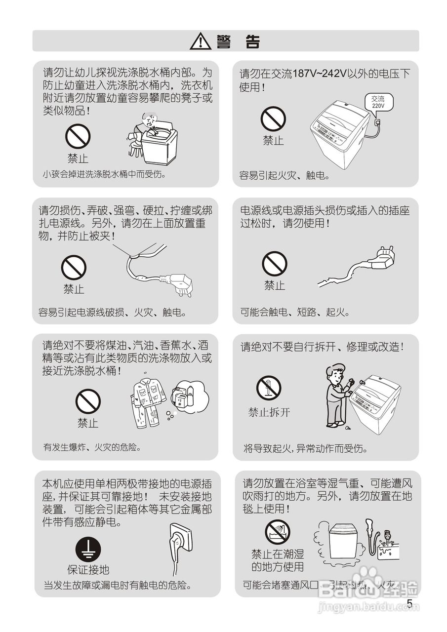 松下XQB60-X600U洗衣机使用说明书:[1]