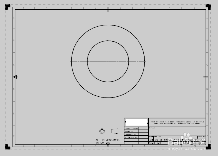 ug10.0通过应用模块创建的工程图如何显示图框?