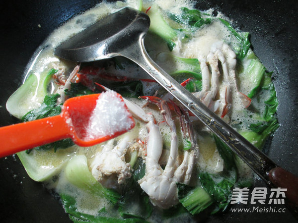 青菜螃蟹煮粉丝