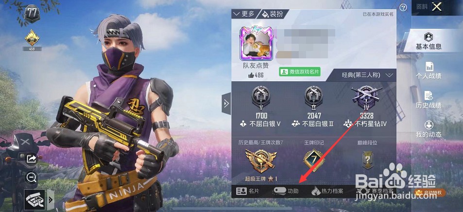 吃鸡荣耀勋章在哪里用