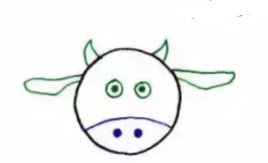 简笔画-小奶牛