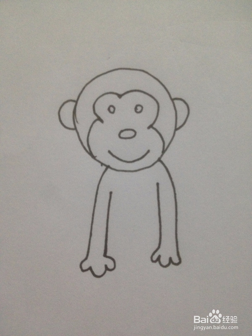如何画一只简单的猴子