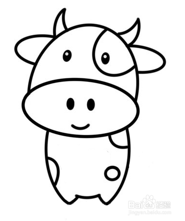如何画一头奶牛