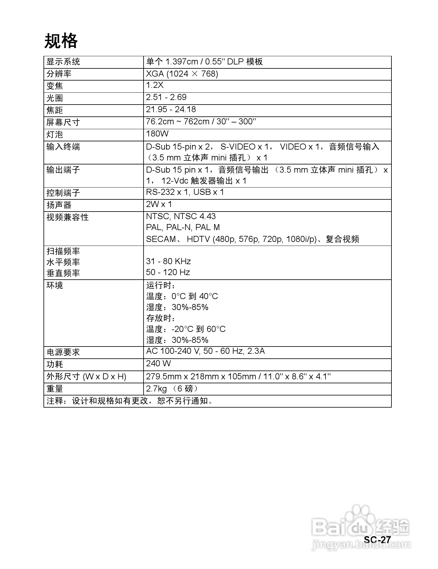 优派PJD6211投影机使用说明书:[3]