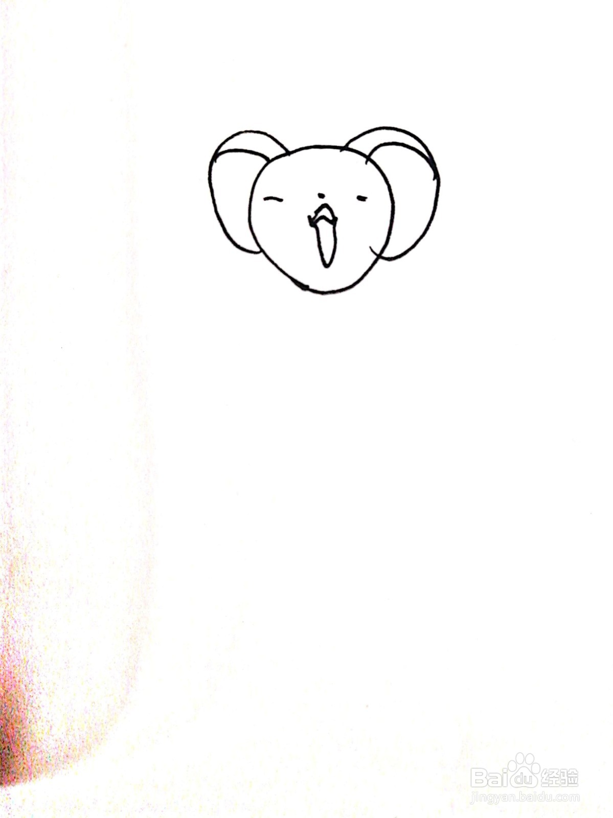 长着长尾巴的小精灵线描画怎么画