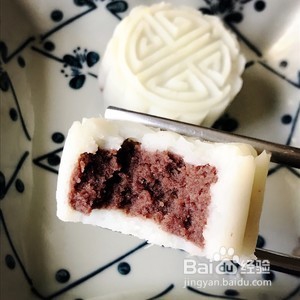 红豆山药月饼【就像冰皮月饼一样】