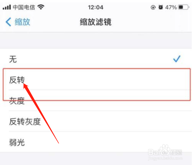 苹果手机如何设置缩放滤镜反转功能