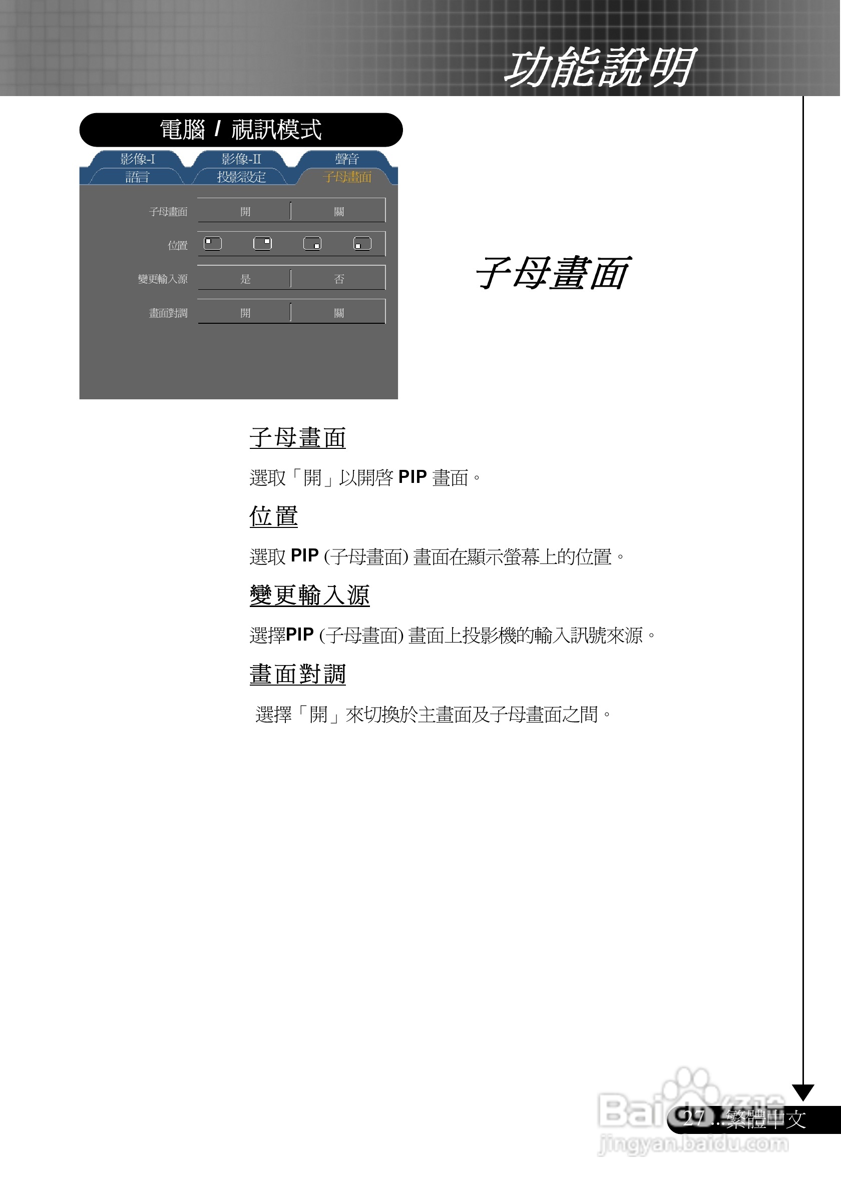 奥图码 EP758投影机说明书:[3]