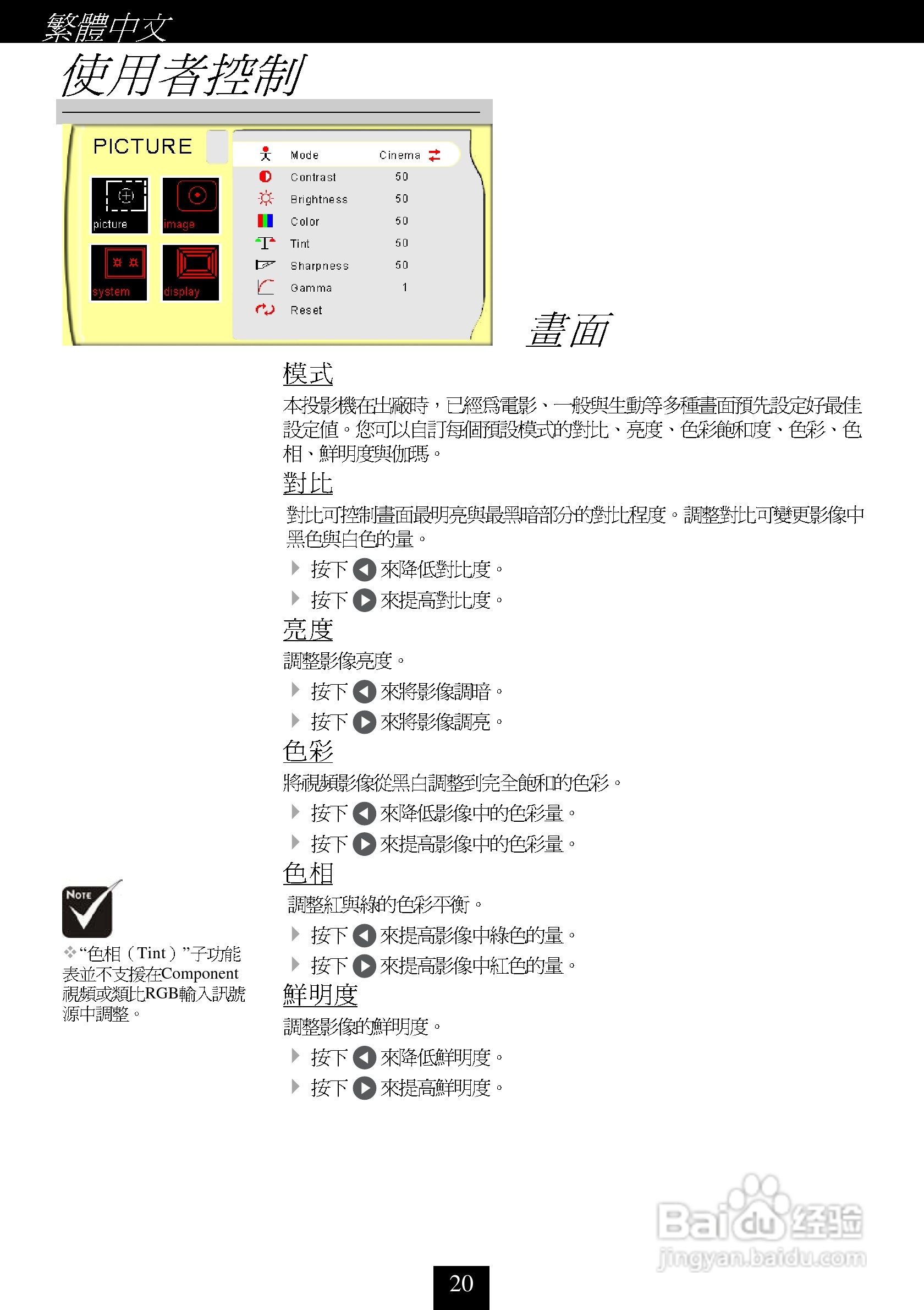 奥图码 H30投影机说明书:[2]