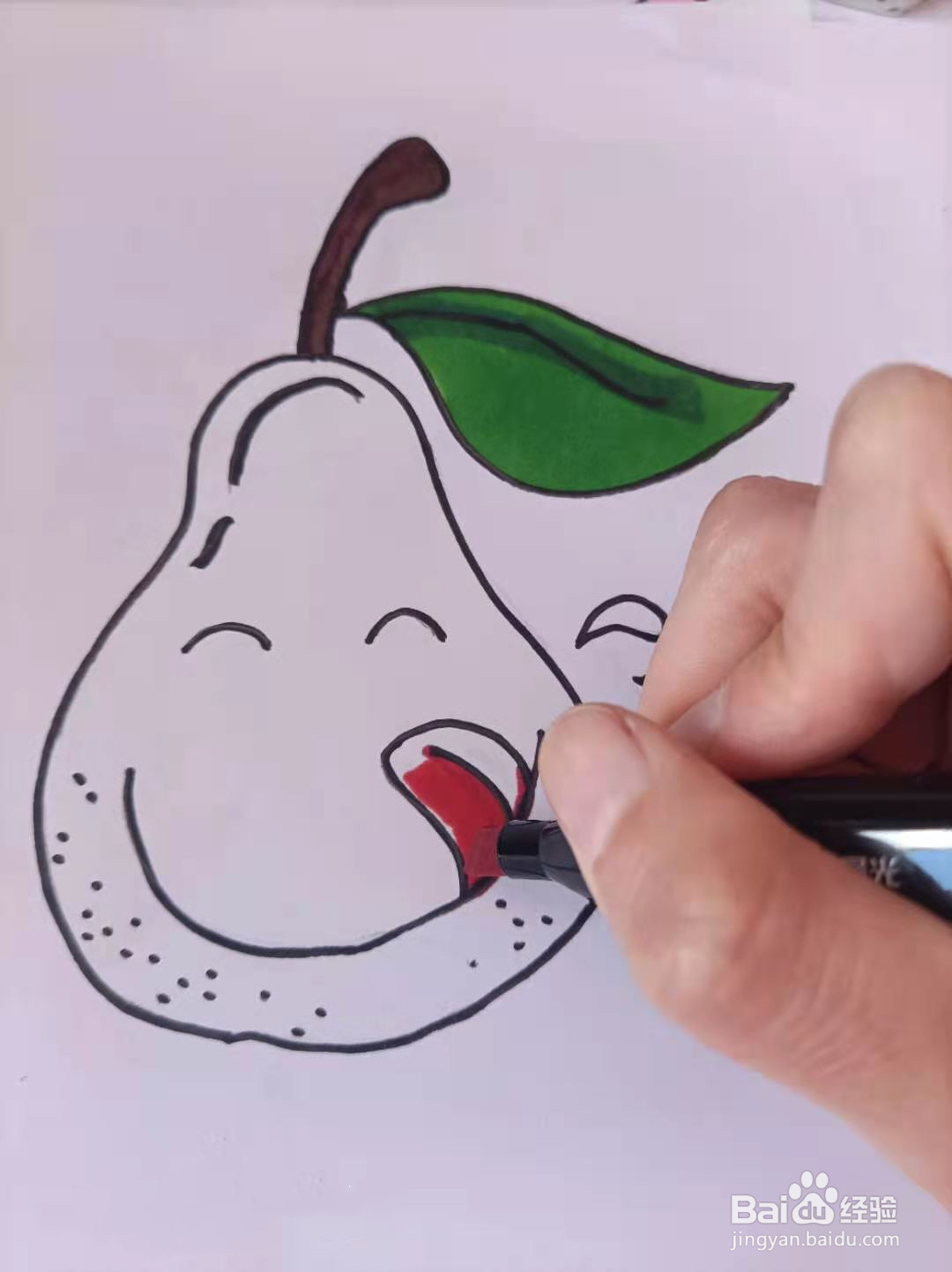 梨子的简笔画可以怎么画?