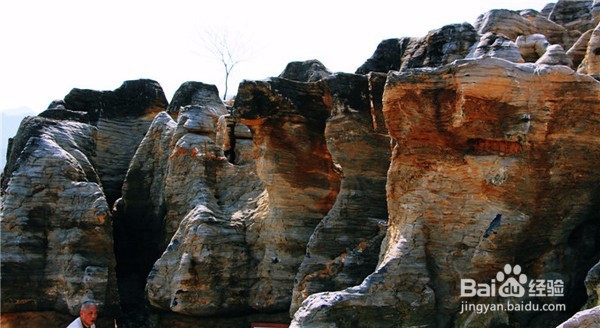 怪石嶙峋的石林里遭遇抽象版的钟馗捉鬼图