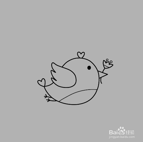 如何手工画飞翔的小鸟简笔画？