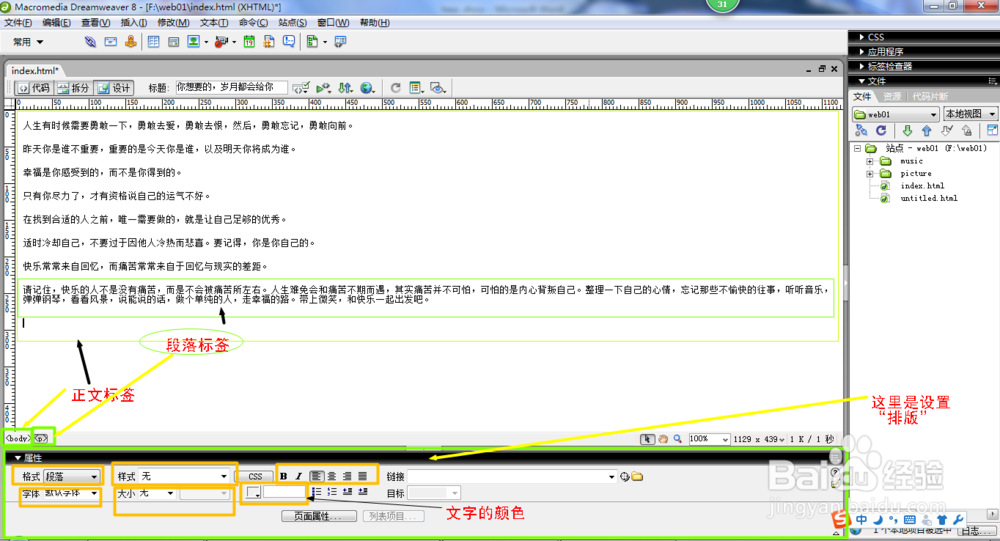 网页设计之新手入门