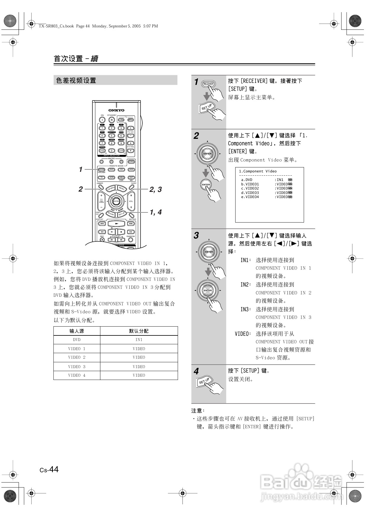 安桥AV接收机TX-SR8370型使用说明书:[3]