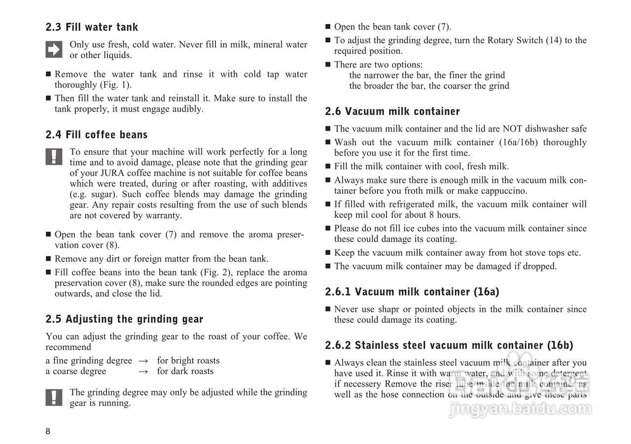 JURA IMPRESSA X5咖啡机使用手册:[1]