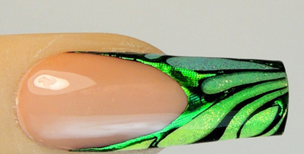 指尖抽象画美甲