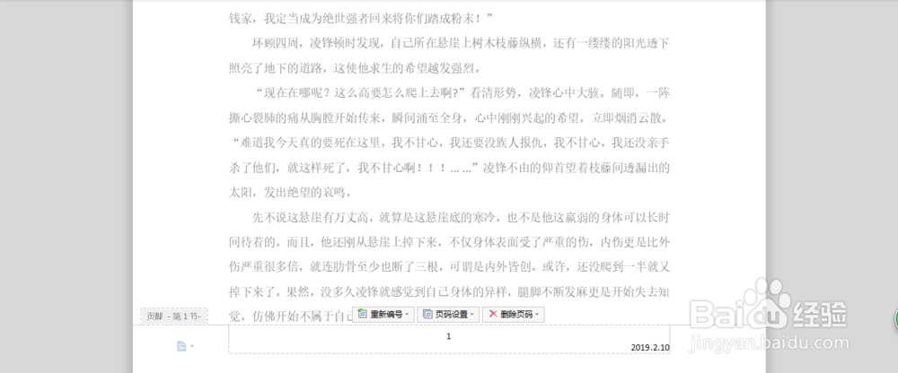 WPS 2019页眉页脚页码如何设置？