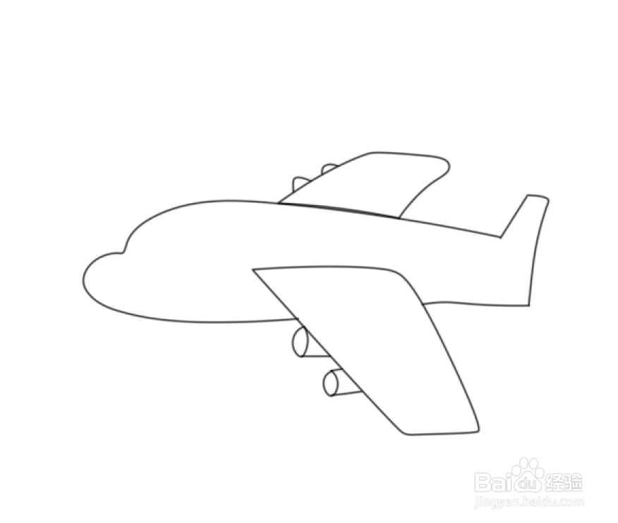 简单的飞机画法漂亮图片