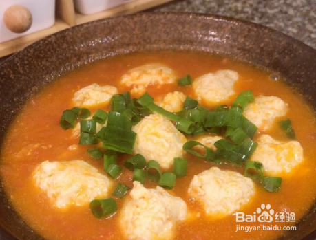 家庭自制番茄鸡肉丸子汤