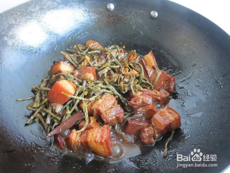 干豇豆红烧肉的做法 最正宗的做法