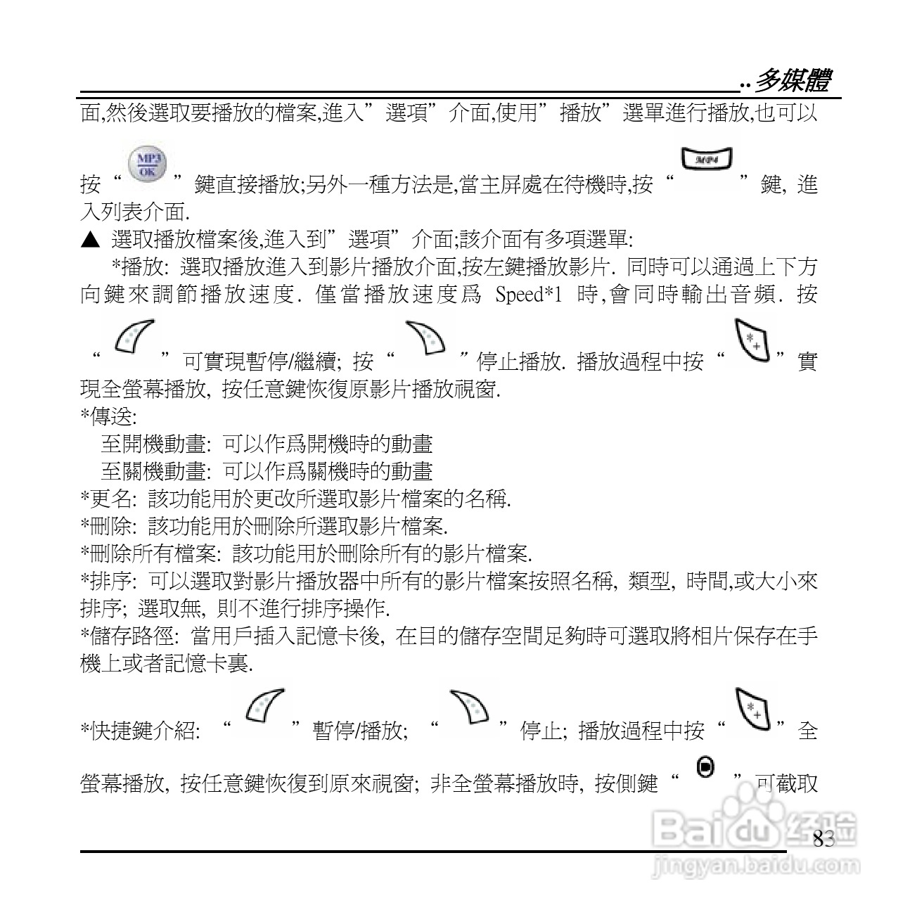 旺德电通KPH-520 MP3/MP4百万画素手机说明书:[9]