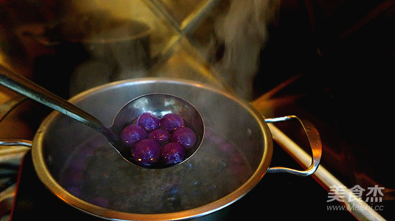 紫薯汤圆酒酿羹