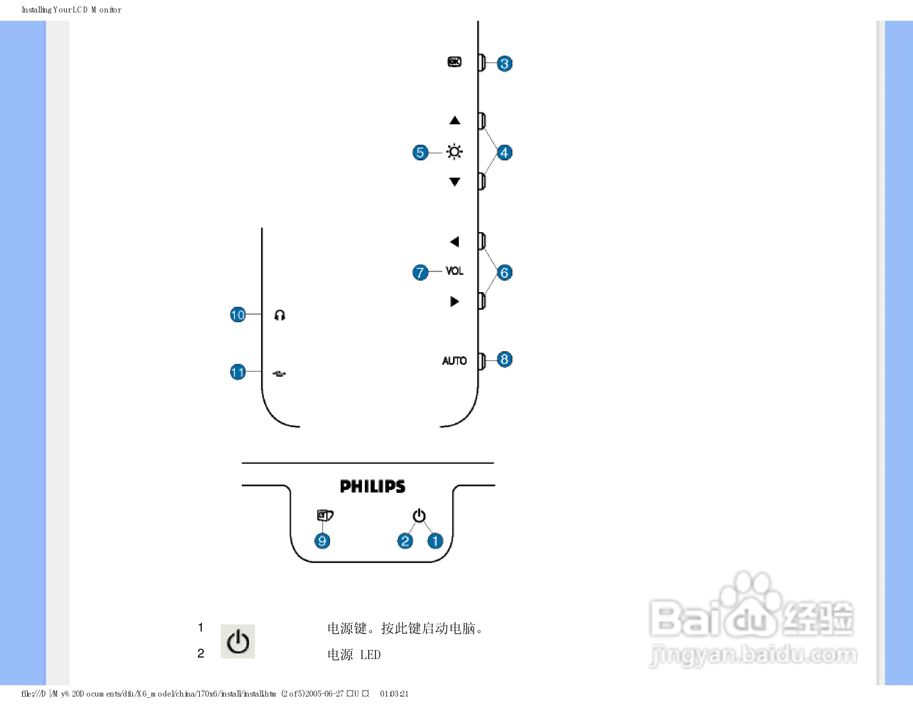 飞利浦170X6FB/93液晶显示器使用说明书:[2]