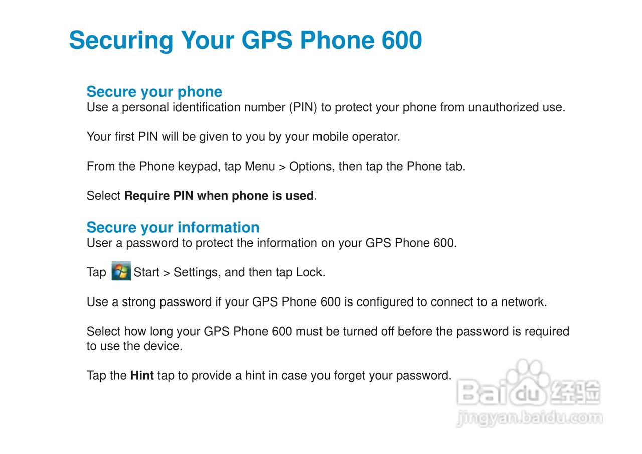 Pharos PTL600E手机使用说明书:[2]