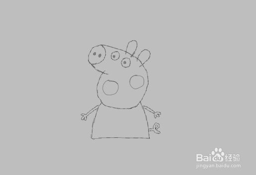 简笔画小猪佩奇是怎么画的
