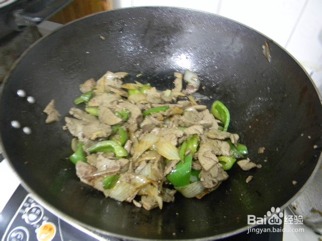 美味小炒洋葱青椒炒猪肝