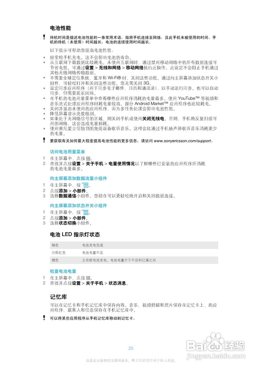 索爱ST18i手机使用说明书:[3]