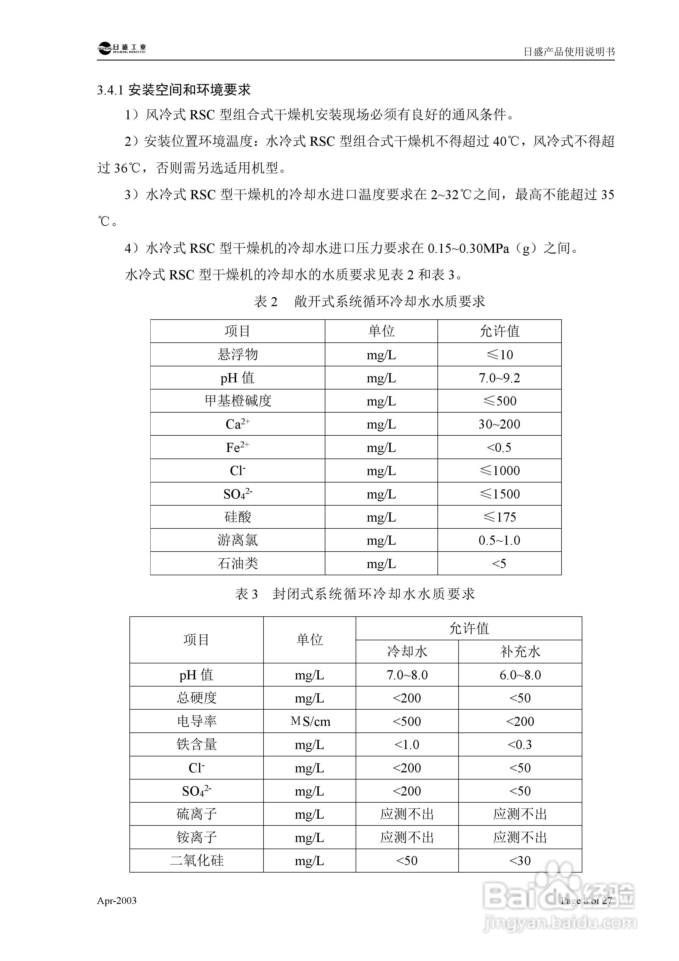 RSC型组合式低露点压缩空气干燥机使用说明书:[2]