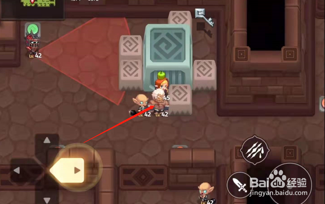 坎公骑冠剑4-1石头中的钥匙怎么拿