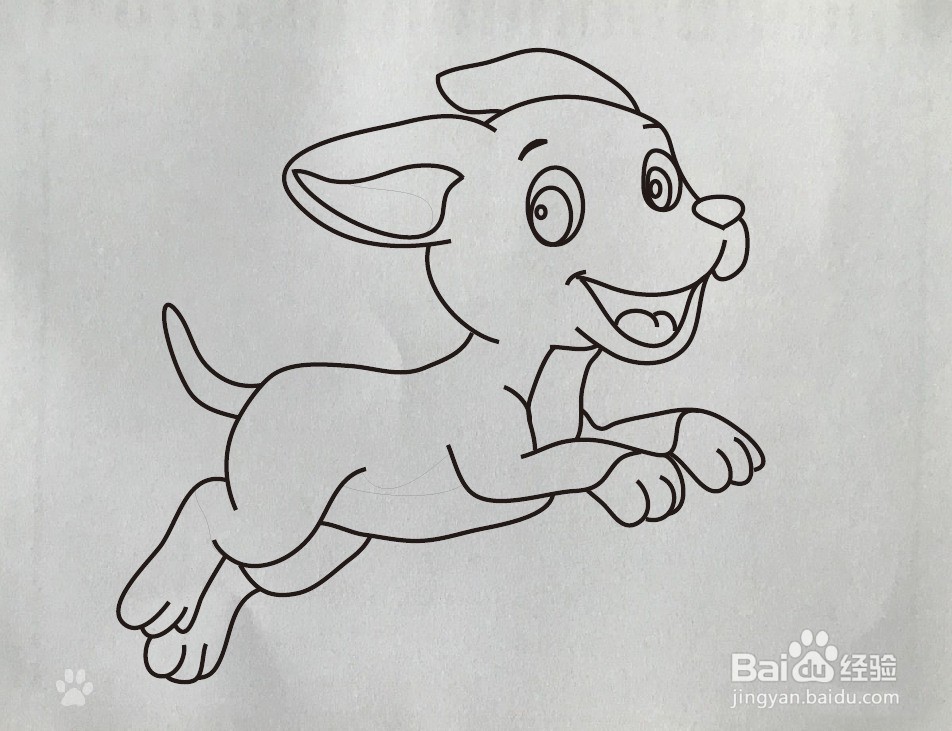 【简笔画】奔跑的小狗画法