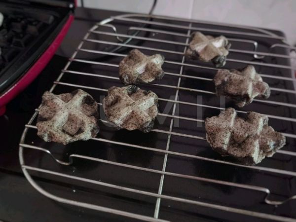 黑芝麻糯米华夫饼