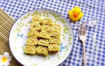 婴儿辅食之牛油果香蕉卷