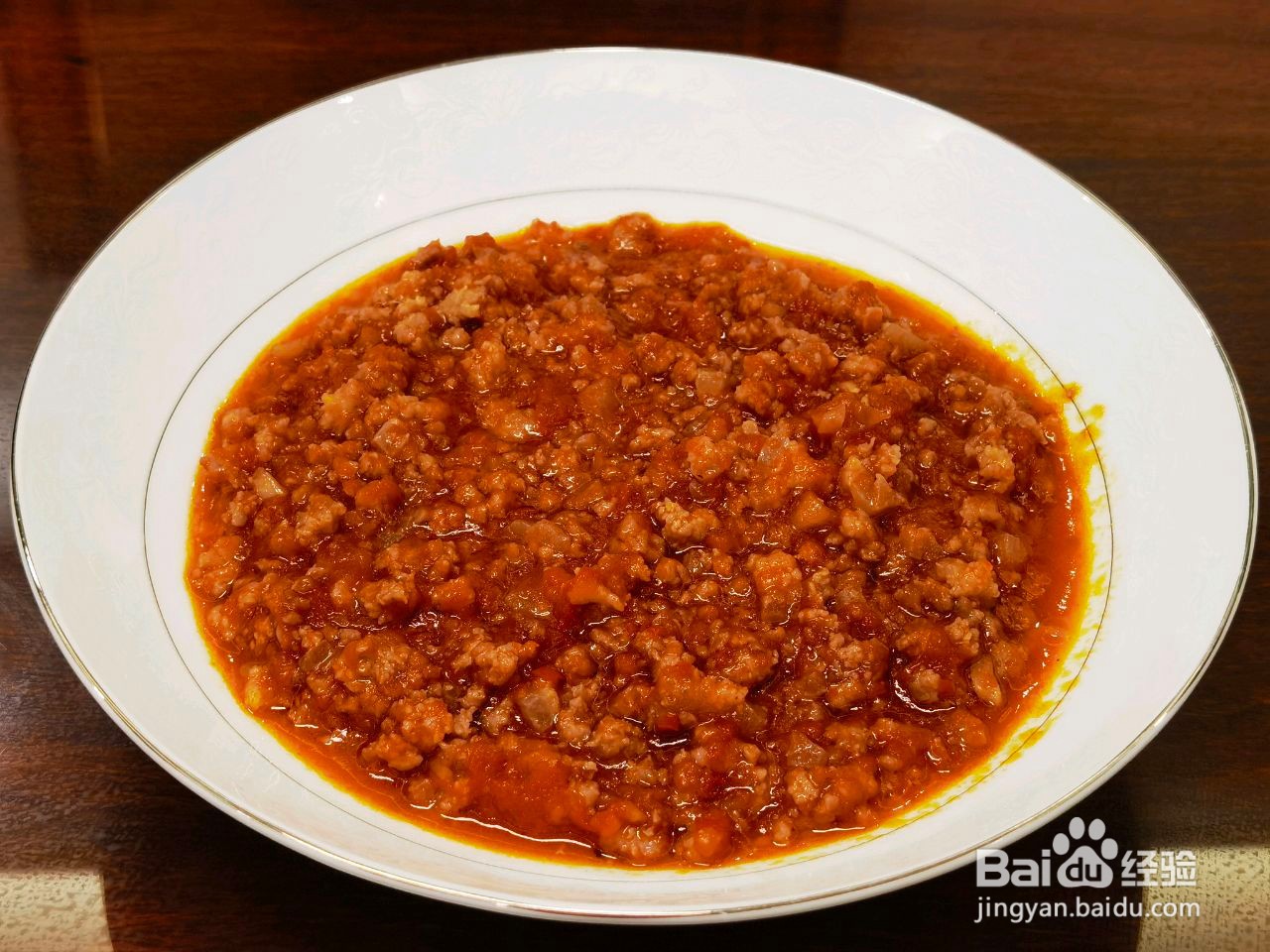 西红柿肉末酱拌面